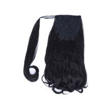 Extensiones de coleta sintéticas con puntas rizadas, coletas envolventes para mujer, coletas altas de 40 cm (16 pulgadas)