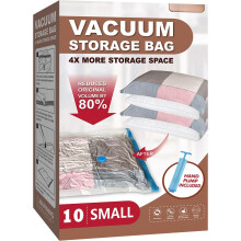 Sacos a vácuo para guardar roupas - Pacote com 10 unidades