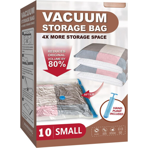 Sacos a vácuo para guardar roupas - Pacote com 10 unidades