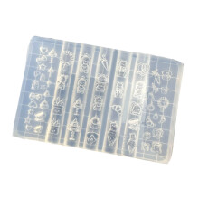 Molde de silicone para unhas artísticas, acessórios decorativos com tema de urso e sobremesa, textura de silicone para diversos tipos de unhas.