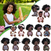 Bebês Reborn, Brinquedos em Promoção para Meninas! Bebê Menino Negro Fofo com Cabelo Cacheado e Estilo Esportivo, Boneca de Brinquedo com Capuz e