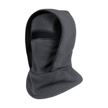 Cagulă din fleece cu glugă cu husă pentru față, pentru exterior, iarnă, caldă, rezistentă la vânt, gri închis