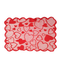Chemin de table en dentelle pour la Saint-Valentin avec sets de table pour mariage, anniversaire et banquet (5 pièces, 183 cm)