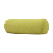 Housse de coussin cylindrique verte en polyester, imitation lin, confortable pour canapé, fauteuil, lit, lavable, style sobre