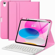 Husă pentru iPad a 11-a generație (A16) și a 10-a generație cu tastatură Bluetooth detașabilă, suport pentru creion, multi-unghi, Peony –