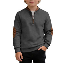 Trui met lange mouwen en ronde hals voor jongens – Zachte, warme, casual fleece top voor kinderen, geschikt voor dagelijks gebruik in de winter en