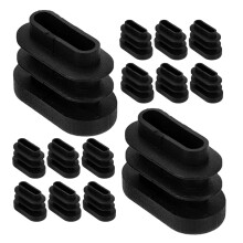 Lot de 30 protections noires en plastique pour pieds de meubles, protégeant ainsi vos sols des rayures.