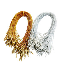 200 Pieces Ornament Hanger for Christmas Ornament String Versatile with Snap Fastener Hanging Ropes for Candy Party Gift Tags Gold and silver
