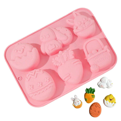 Easter Bunny Silicone Mold 3D Egg Chocolate Mould