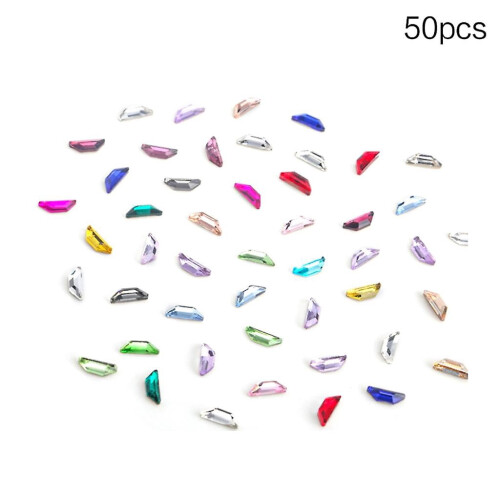 Nail Art Rhinestones Charms Decor Colored Irregular 50pcs