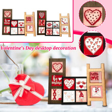 Décoration de bureau et panneau décoratif interchangeable pour la Saint-Valentin, plaque festive réutilisable pour la table et les cadeaux