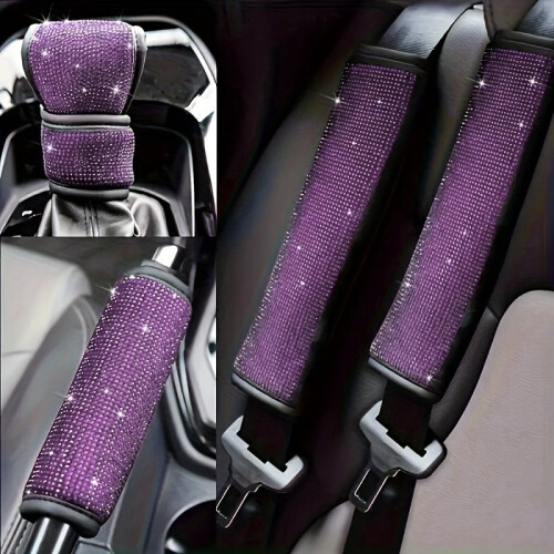 Bilbältesaxelskydd med strass