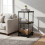Rolling Storage Cart Metal with Beech Wood Frame 3-Tier 1