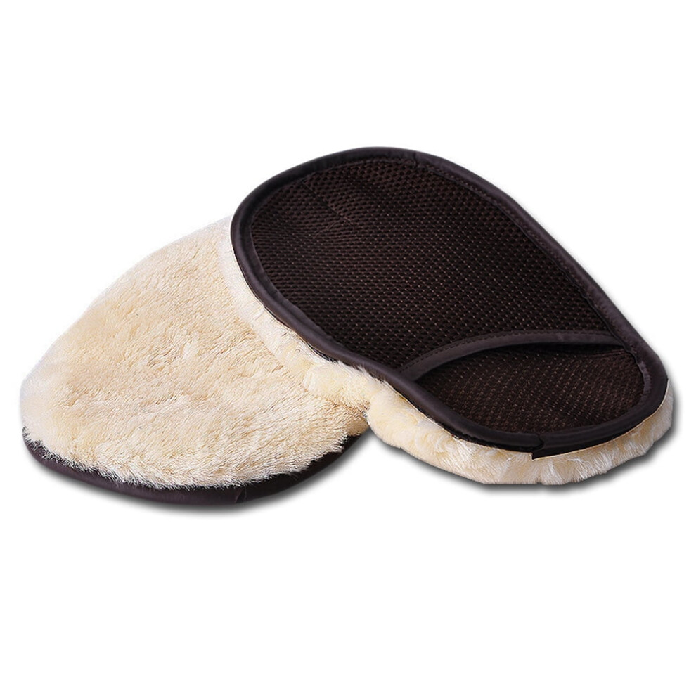 Wool Car Wash Mitt Hand Glove For Car Cleaning, Soft And, 1 Pack For Effective Vehicle Washing 9450273992662