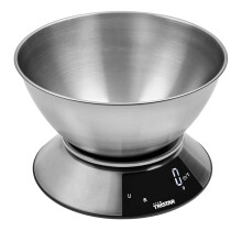Bilancia da cucina digitale con ciotola, capacità 5 kg