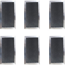 Replacement Carbon Filters compatible with GE: WB02X10733, JX81B - 6 3/8 x 8 11/16 x 3/8 (6-Pack)