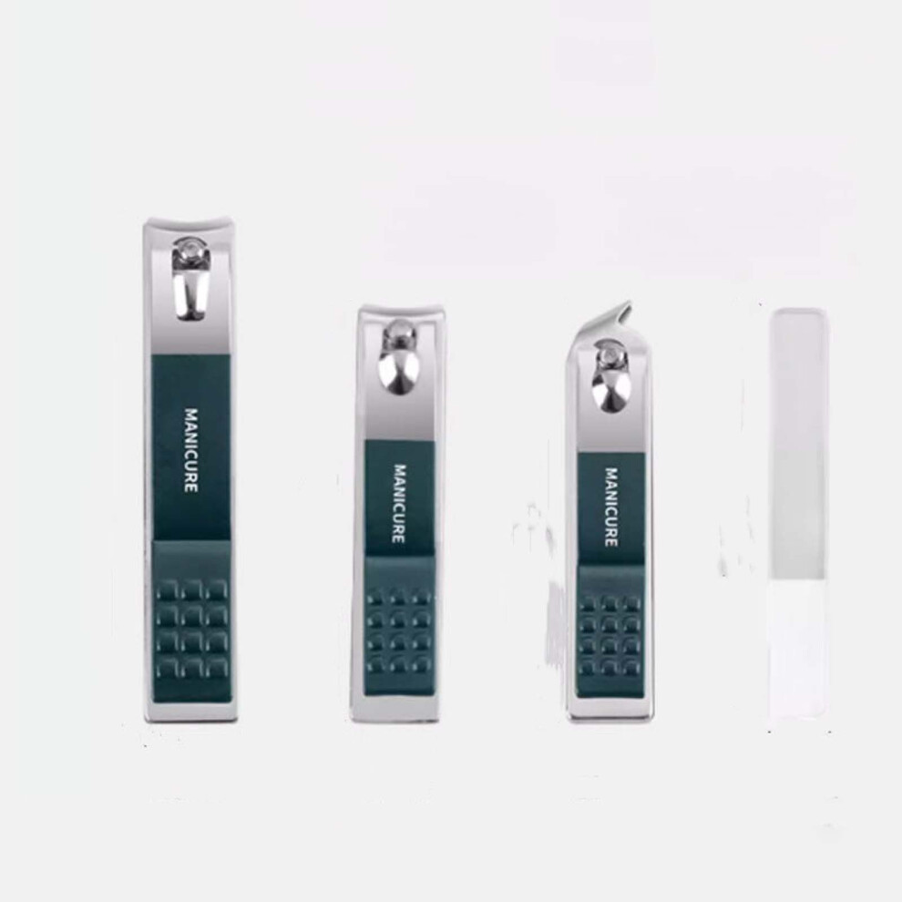 Large Opening Stainless Steel Nail Clipper Setï¼Premium Anti Splash Nail Cutter Kit for Home Use