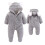 Baby-Winteroverall mit Kapuze, grau, 6-9 Monate 1