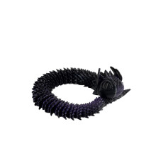 1pc black purple 31CM 3d printed snake joint movable viper, animal model handicraft