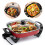 HIBIBUD electric skillet rectangular 12 inch non-stick with 1