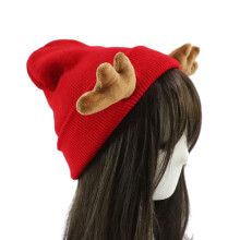Bonnet tricoté fantaisie pour femmes et hommes adultes, bonnet pull, chapeau à cornes maléfiques, chapeau unisexe pour Halloween, accessoires de