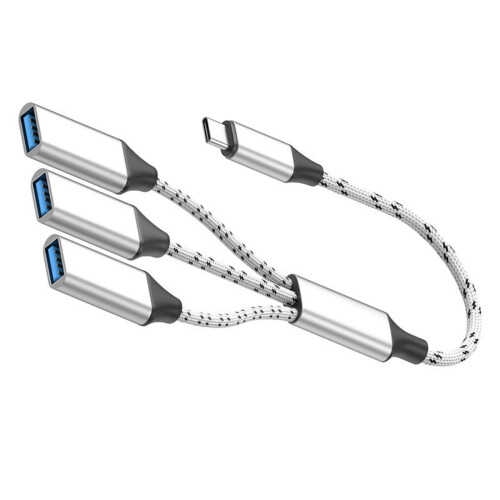 Καλώδιο USB C με 3 θύρες USB, Επεκτείνετε τις συνδεσιμότητας, Πλεγμένο καλώδιο, Εύκολη