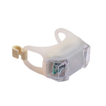 LED Flash Light for Bike with Twin Eye Design and Flexible Silicone Strap Night Riding Signal Safety Lamp in White