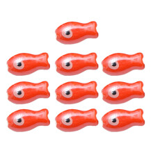 10 piezas de cuentas de cerámica pintadas a mano con forma de pez, separadores de colores vibrantes para collares, pendientes y accesorios de