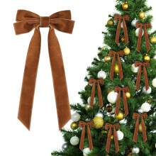 Rustikke julebåndsløyfer til juletrærkrans DIY