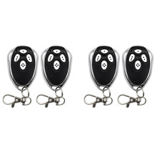 4PCS Garage Gate Remote Control for Alutech AT-4 AR-1-500 AN-Motors AT-4 ASG1000 AT4 AT 433MHz Rolling Code,4 x Remote Control,Black & silver