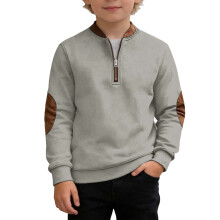 Trui met lange mouwen en ronde hals voor jongens – Zachte, warme, casual fleece top voor kinderen, geschikt voor dagelijks gebruik in de winter en