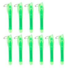 Juego de marcadores fluorescentes de colores con anillos metálicos (paquete de 10)