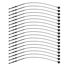5000Pcs Black Plastic Snap Lock Tag Fasteners Secure Security Loops for Clothing and Accessories