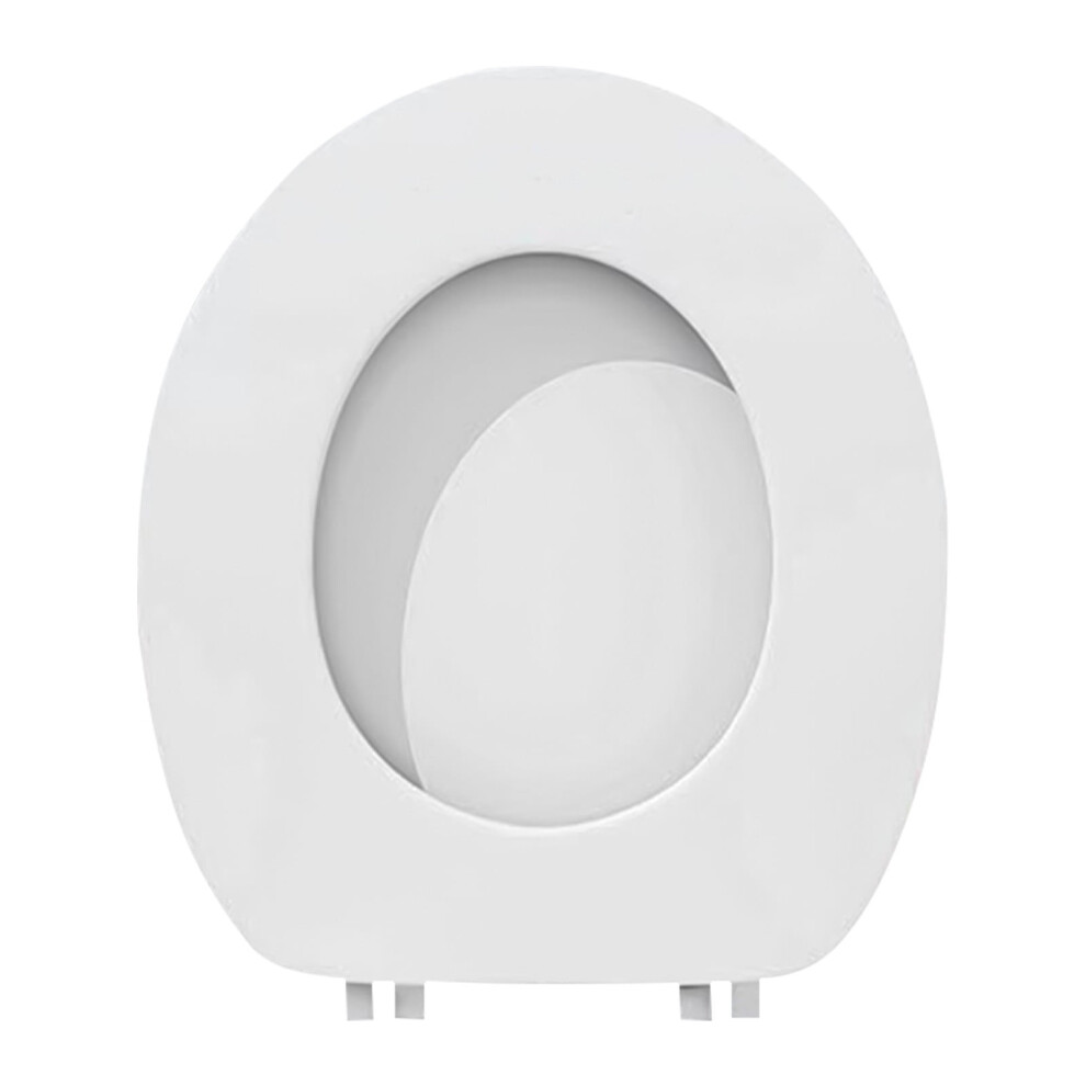 Soft Vinyl Elongated Toilet Seat With Foam Cushioning, 16.93X13.39x2.36in, Easy Install, Removable, Bidet Compatible (White) 9402001227201