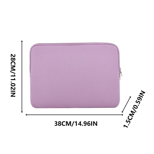 Capa acolchoada de neoprene para laptop com zíper seguro, compatível com laptops de 13 a 15,6 polegadas, ideal para viagens, campus e deslocamentos