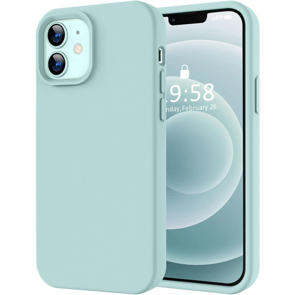 Premium Silicone Iphone 12 & 12 Pro Case (6.1") – Soft Microfiber Lining, Shockproof, Mint 9027700536043