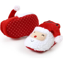 Botines navideños para bebé, pantuflas de felpa acogedoras con suela antideslizante – Zapatos tipo calcetín cálidos para recién nacidos y