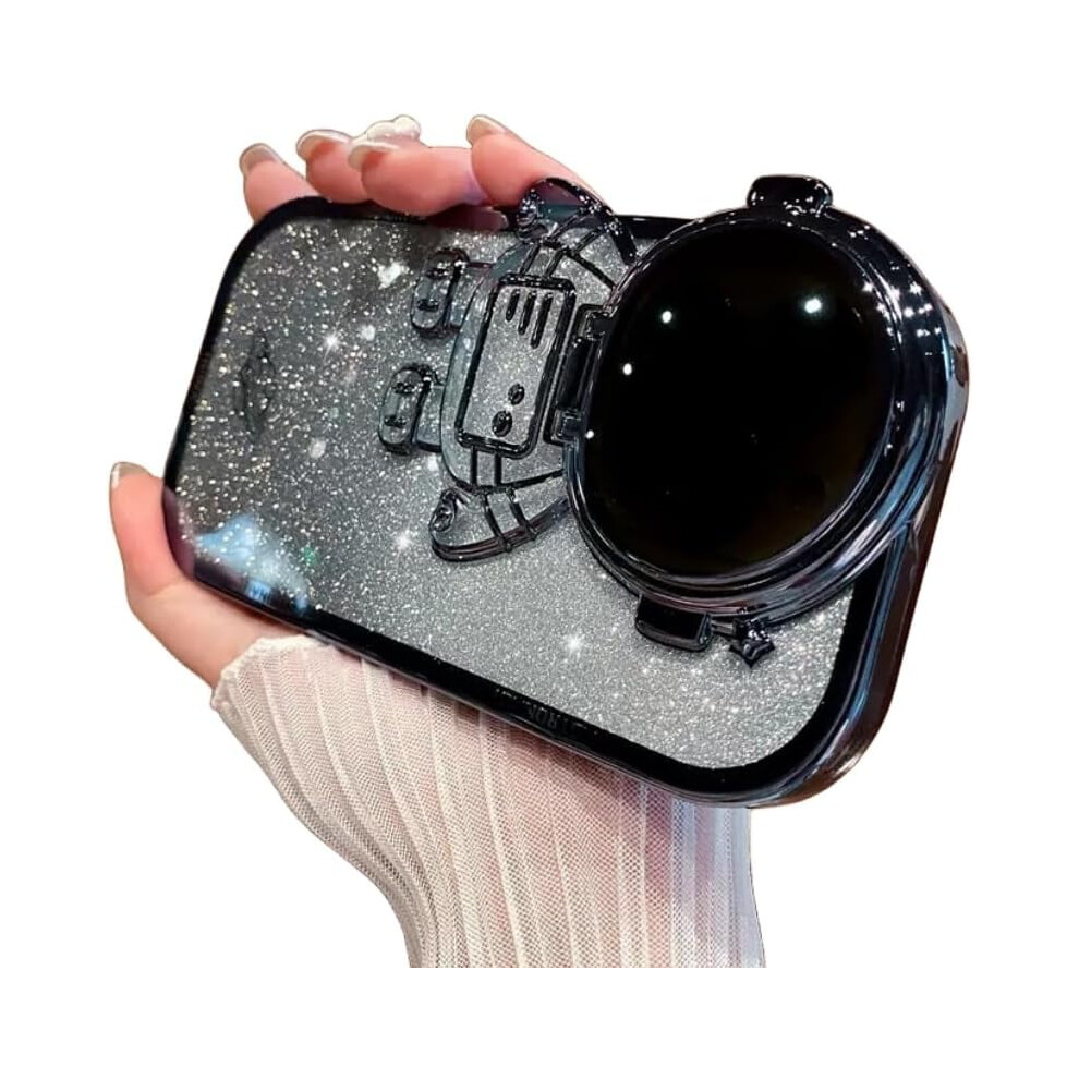 Electroplated Flip Astronaut Case With Invisible Stand & Gradient Glitter, Protective Lens DesignâCompatible With Iphone 15/14/13/12/11 Pro Max/Xr 9027700559127