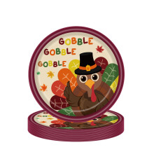 Ensemble de vaisselle pour Thanksgiving – Assiettes en papier, serviettes, gobelets