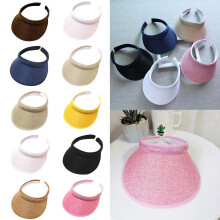 Cloth Covered Slip On Visor, Sun Sports Visor Hats Cap for Women Adjustable Cap