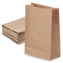 Kraft Brown Paper Bags (50Count) - Kraft Brown Paper Grocery Bags Bulk - Large Paper Bags for Grocery Shopping,,20*12.5*30，G41290
