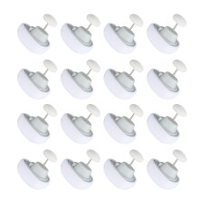 16 Pieces Heart-Shaped Quilt Clips, Removable Comforter Fasteners, Bedding Holder Pins, White