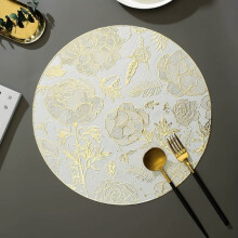1 piece (only mat) Flower Blossom Wealth Anti-scalding Insulated Casserole Mat Hollow Coaster Round Non-slip High Temperature Resistant Tableware Mat