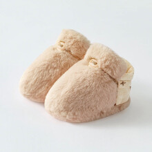 Baby Plush Booties Non-Skid Ankle Crib Shoes 1 Pair