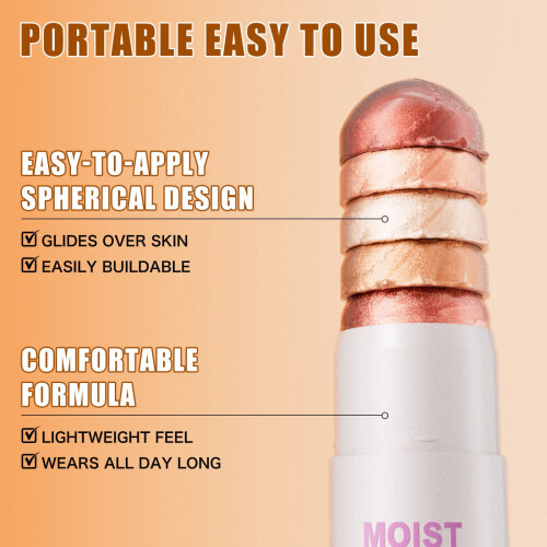Stylo surligneur effet nacré texturé semi-transparent 6,8 g 2
