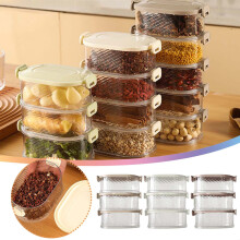 Airtight Spice Storage Box with Clear View Design for Seasonings & Herbs – Compatible with Topliu