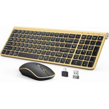 Black Keyboard Combo, Cordless Keyboard with Adjustable Tilt,Comfortable and Quiet for Laptop,Computer,PC