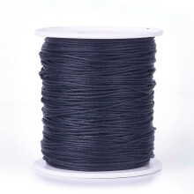1Roll Waxed Cotton Thread Cords Black 1mm about 100yards/roll(300 feet/roll)