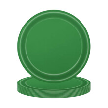 Red Paper Plates Christmas Party Supplies 10 Pack