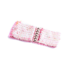 Sequined Wide Corset Belt Women Elastic Waspie Belt for Teenager Girl Shimmering Waist Cincher Jackets Dress Decoration